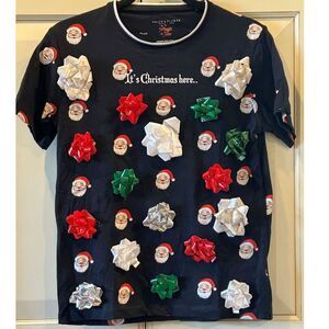 Christmas Santa T-Shirt with Bows - Size 11/12